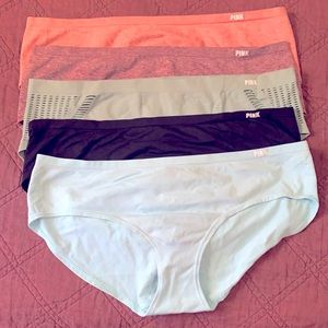 NWOT- (5) PINK Victoria’s Secret hipster panties